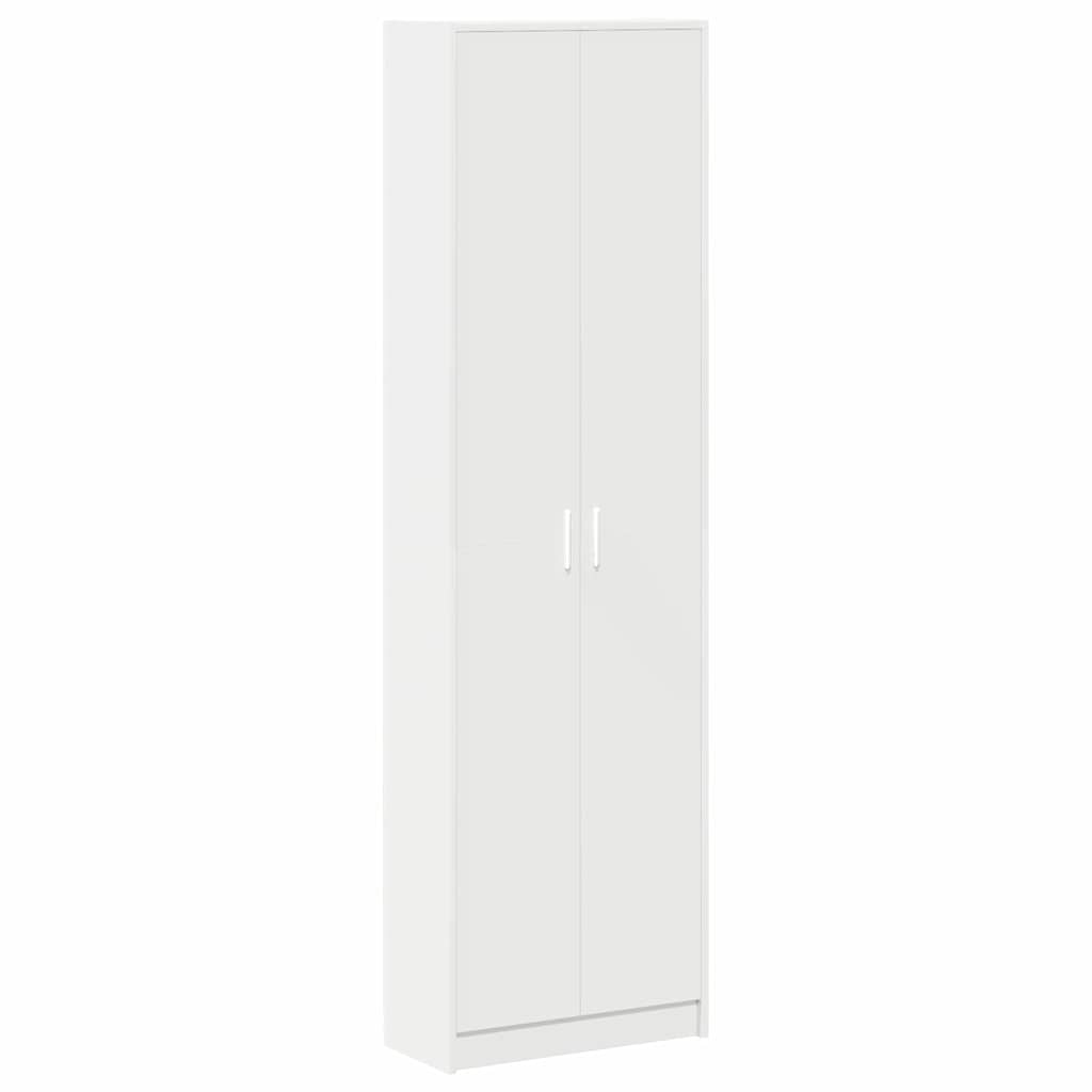 vidaXL Ντουλάπι με ράφι Λευκό 55 x 25 x 189 εκ. Επεξεργασμένο ξύλο