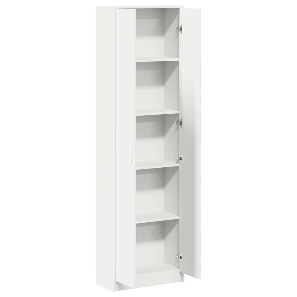 vidaXL Ντουλάπι με ράφι Λευκό 55 x 25 x 189 εκ. Επεξεργασμένο ξύλο