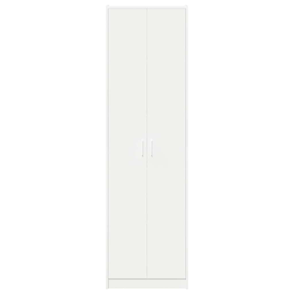 vidaXL Ντουλάπι με ράφι Λευκό 55 x 25 x 189 εκ. Επεξεργασμένο ξύλο