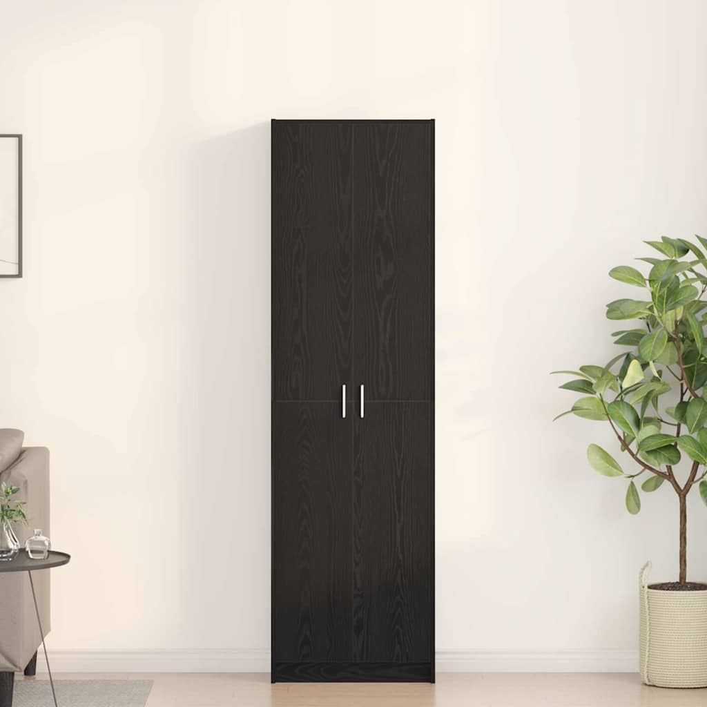 vidaXL Ντουλάπι Μαύρη δρυς 55 x 25 x 189 εκ. Επεξεργασμένο ξύλο