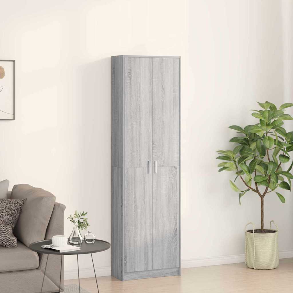 vidaXL Ντουλάπι Γκρι sonoma 55 x 25 x 189 εκ. Επεξεργασμένο ξύλο