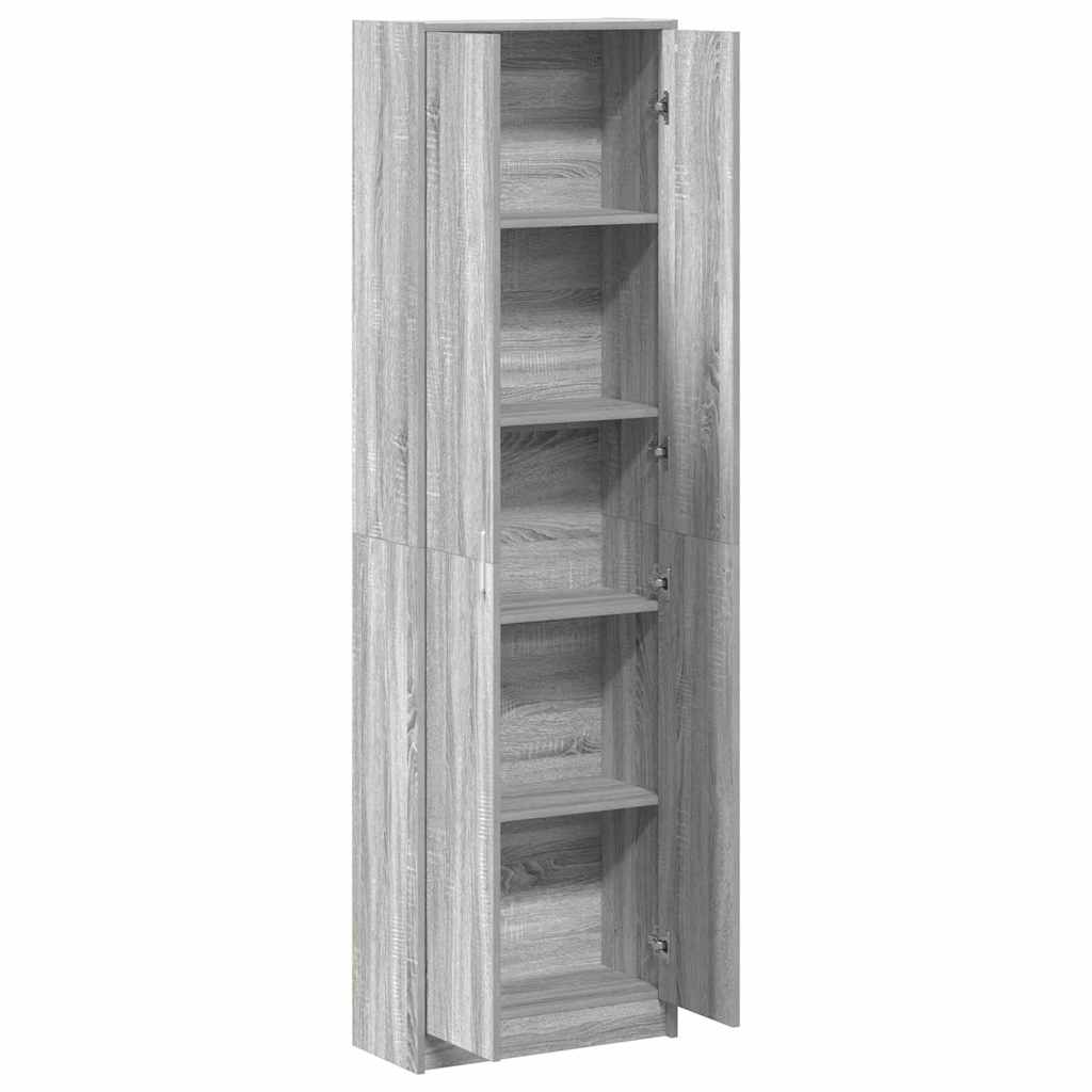 vidaXL Ντουλάπι Γκρι sonoma 55 x 25 x 189 εκ. Επεξεργασμένο ξύλο