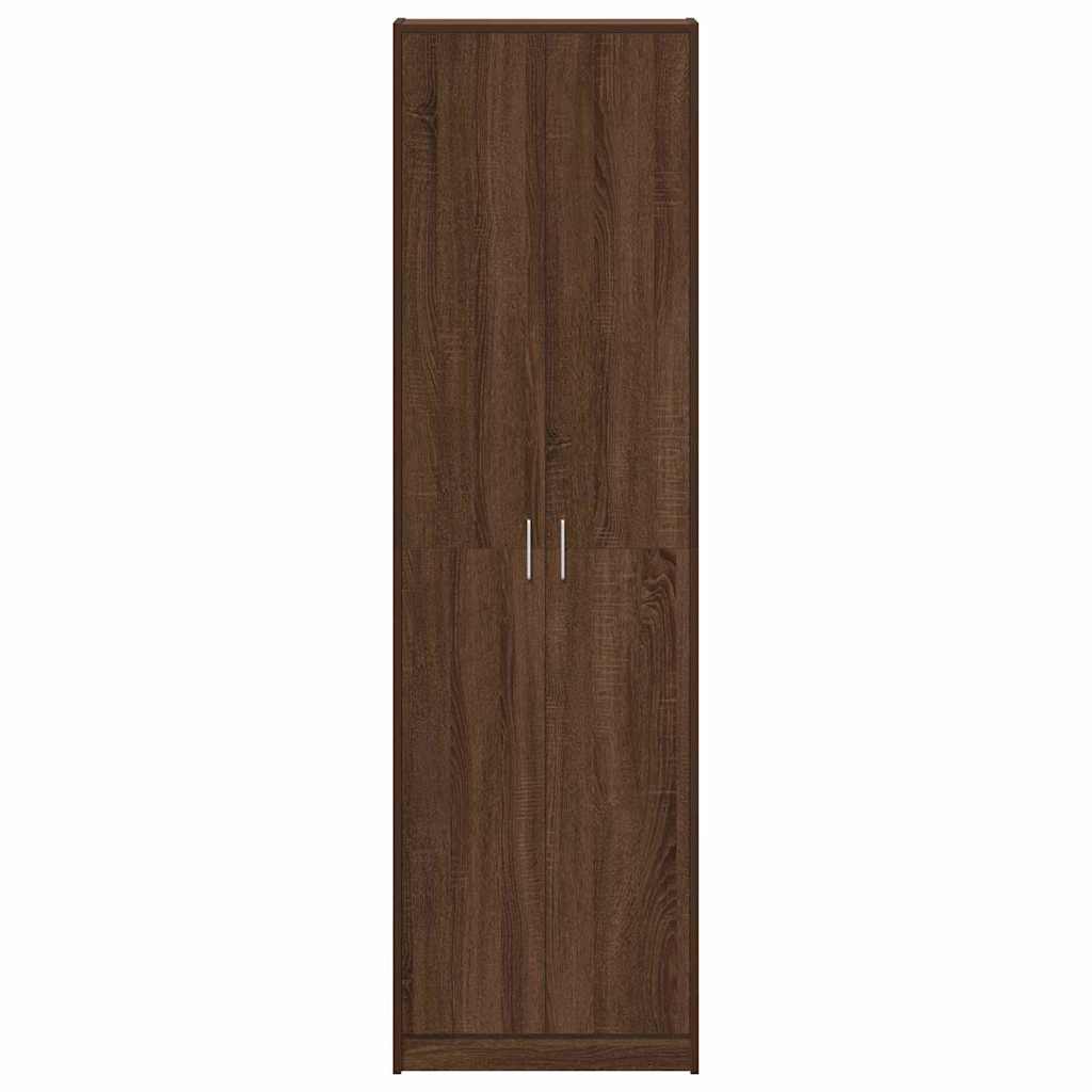 vidaXL Ντουλάπι με ράφι Καφέ δρυς 55 x 25 x 189 εκ. Επεξεργασμένο ξύλο