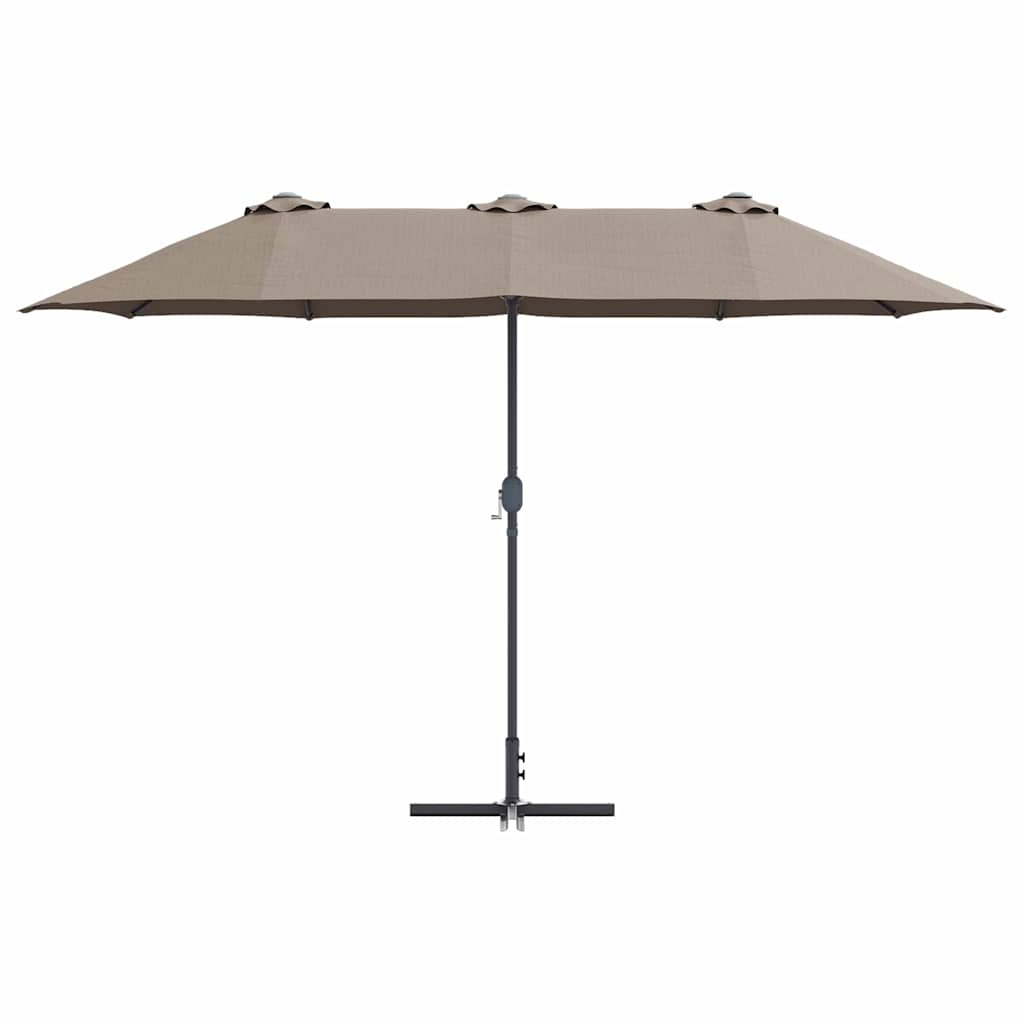 vidaXL Ομπρέλα Κήπου Taupe 380 x 196 x 235 εκ.