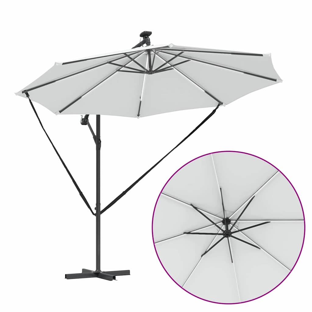 vidaXL Ομπρέλα Cantilever Banana με κλειδαριά Άμμος 294 x 294 x 248 cm