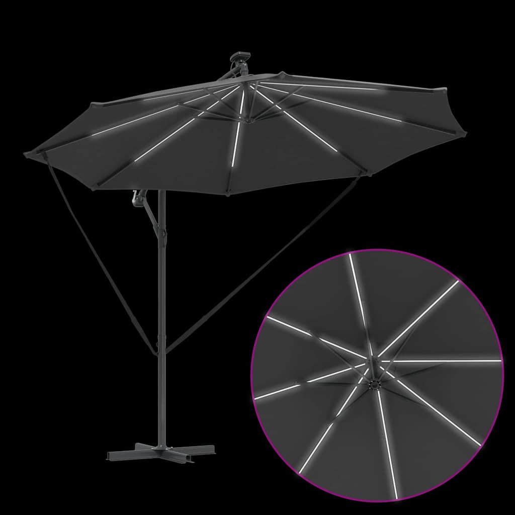 vidaXL Ομπρέλα Cantilever Banana Ανθρακί 294 x 294 x 248 cm