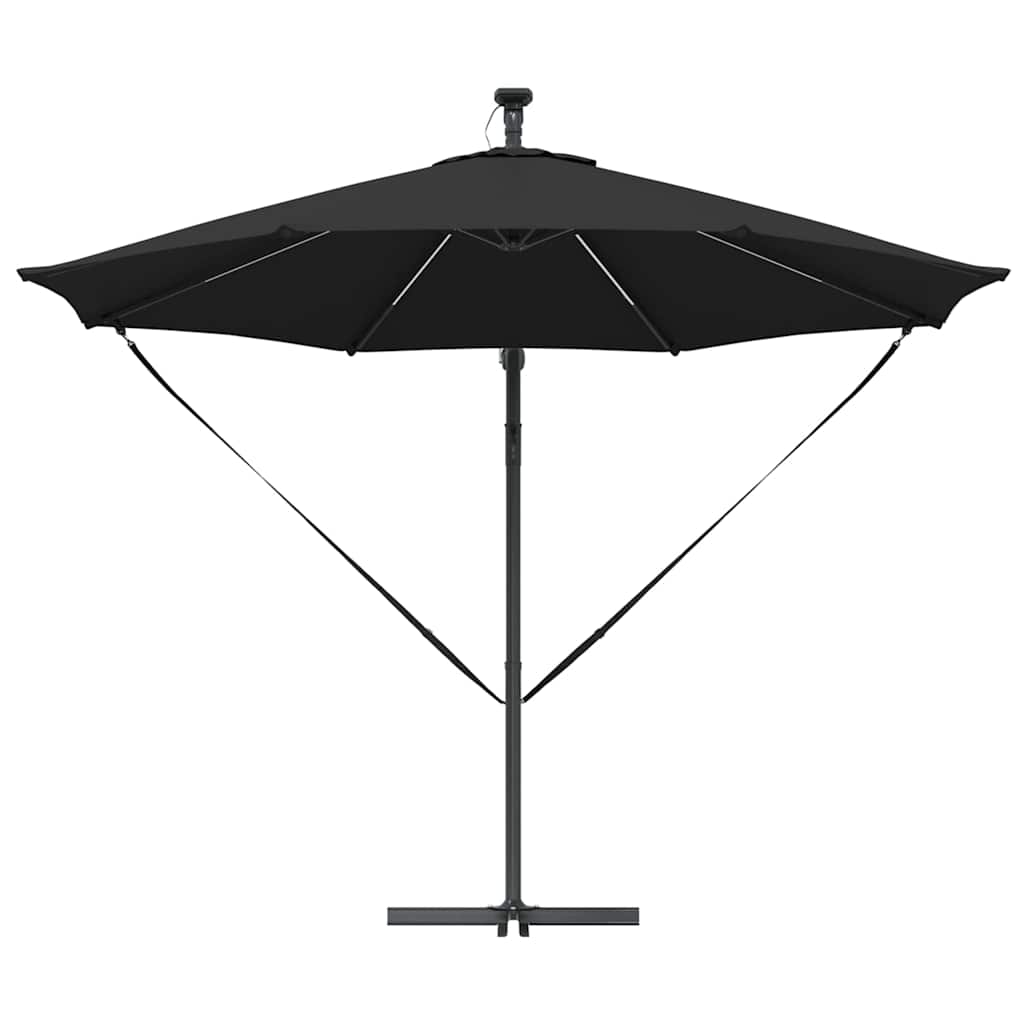 vidaXL Ομπρέλα Cantilever Banana με κλειδαριά Μαύρο 294 x 294 x 248 cm