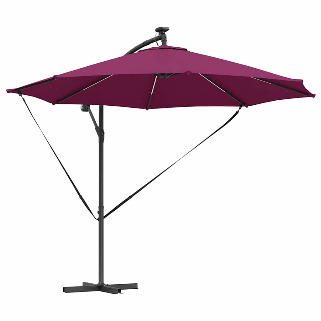 vidaXL Ομπρέλα Cantilever Banana Μπορντό 294 x 294 x 248 cm