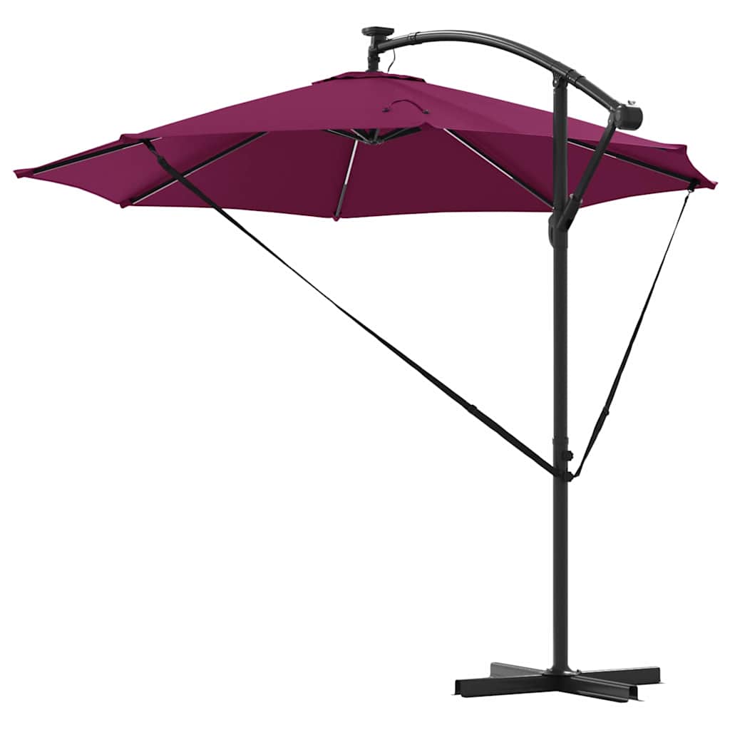 vidaXL Ομπρέλα Cantilever Banana Μπορντό 294 x 294 x 248 cm