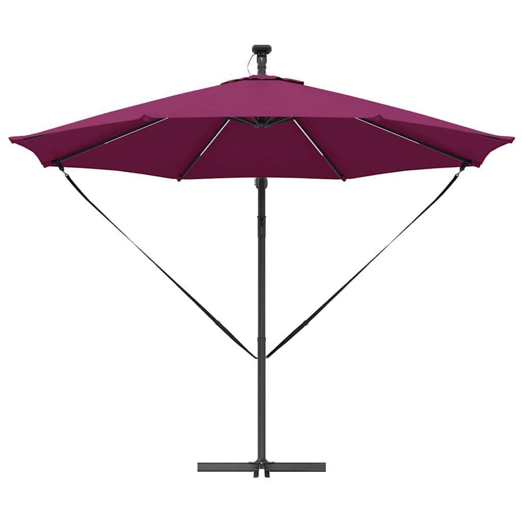 vidaXL Ομπρέλα Cantilever Banana Μπορντό 294 x 294 x 248 cm