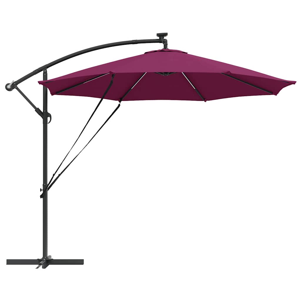 vidaXL Ομπρέλα Cantilever Banana Μπορντό 294 x 294 x 248 cm