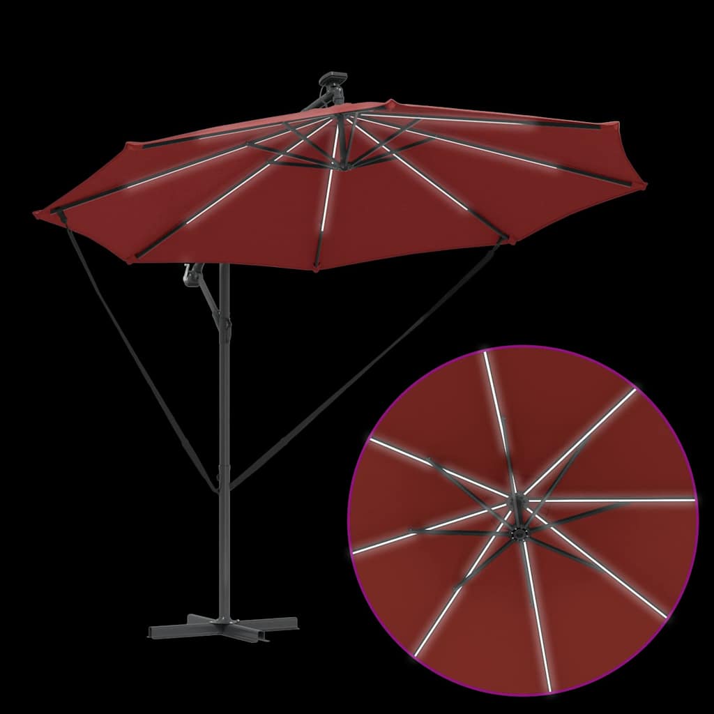vidaXL Ομπρέλα Cantilever Banana Τερακότα 294 x 294 x 248 cm
