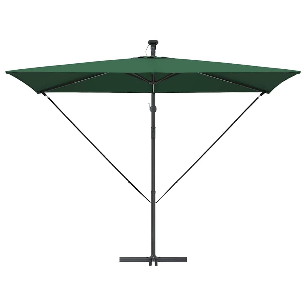 vidaXL Ομπρέλα Cantilever Banana Πράσινο 294 x 200 x 254 εκ.