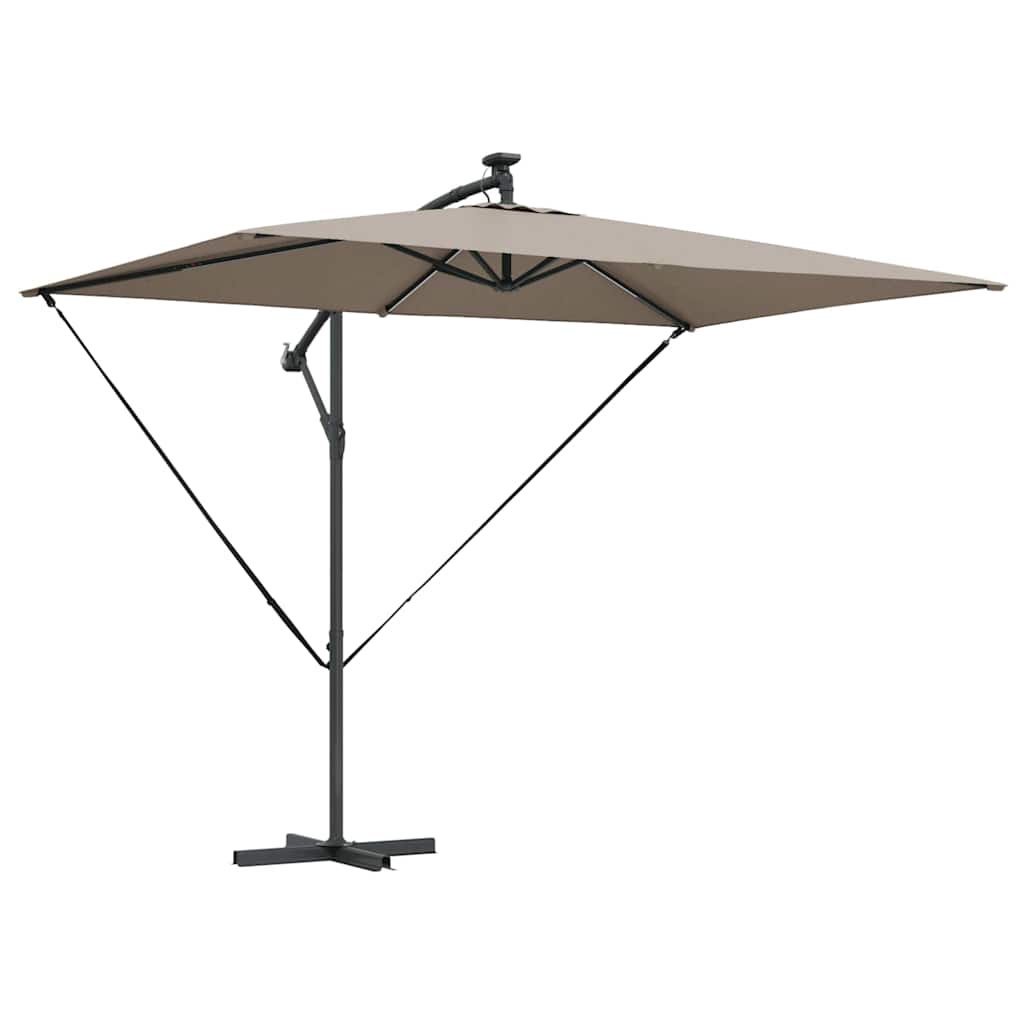 vidaXL Ομπρέλα Cantilever Banana Taupe 294 x 200 x 254 εκ.