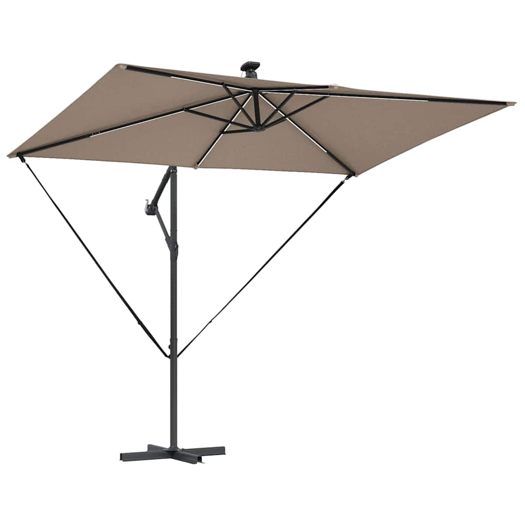 vidaXL Ομπρέλα Cantilever Banana Taupe 294 x 200 x 254 εκ.