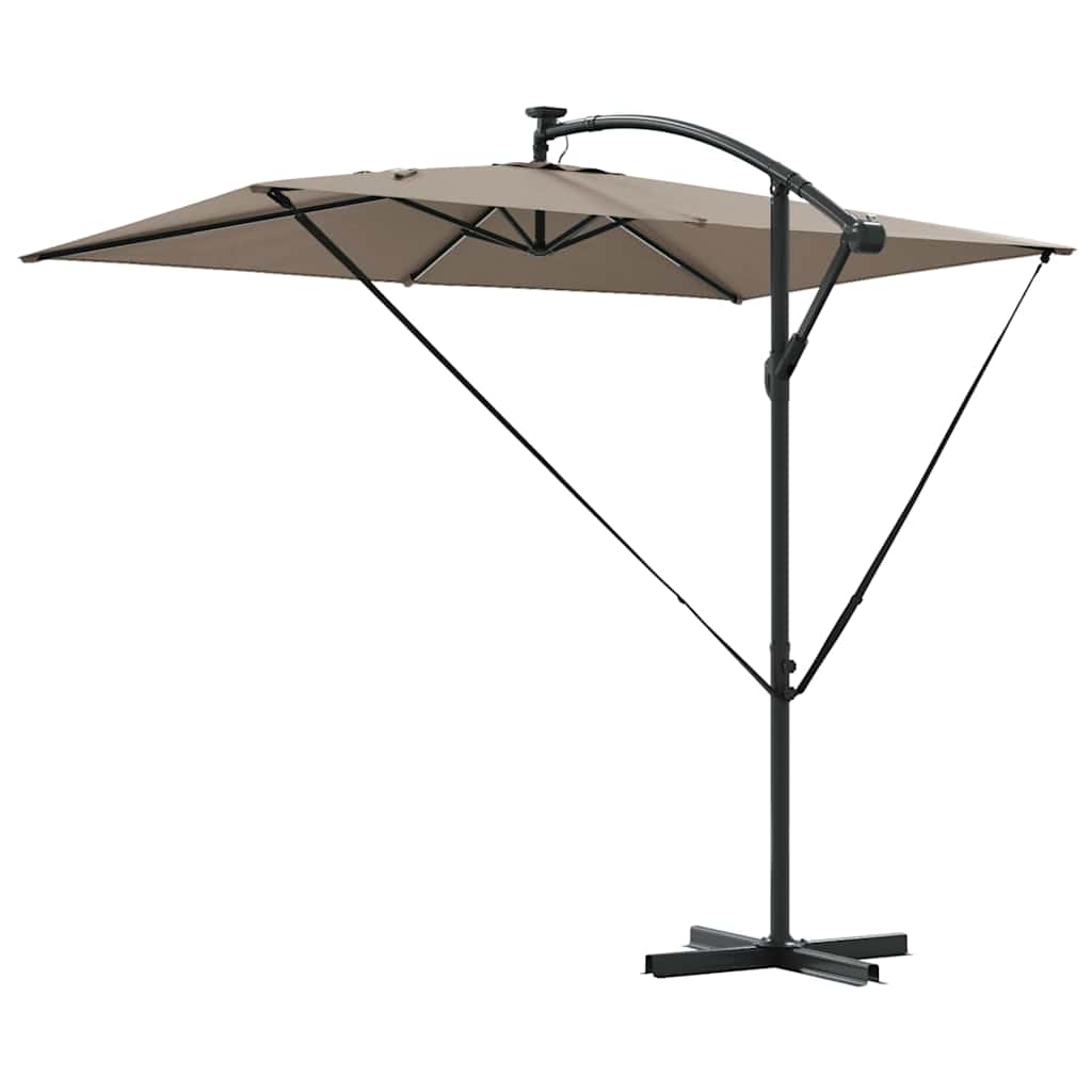 vidaXL Ομπρέλα Cantilever Banana Taupe 294 x 200 x 254 εκ.