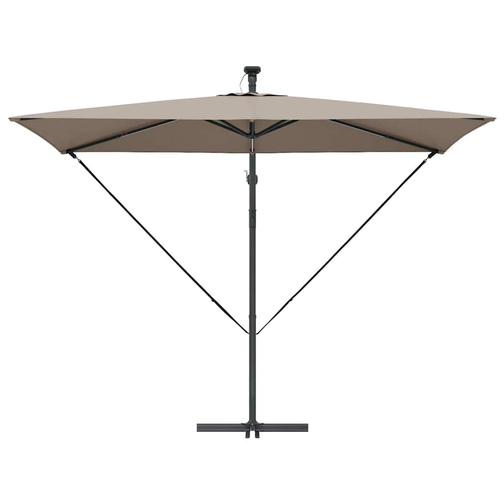 vidaXL Ομπρέλα Cantilever Banana Taupe 294 x 200 x 254 εκ.