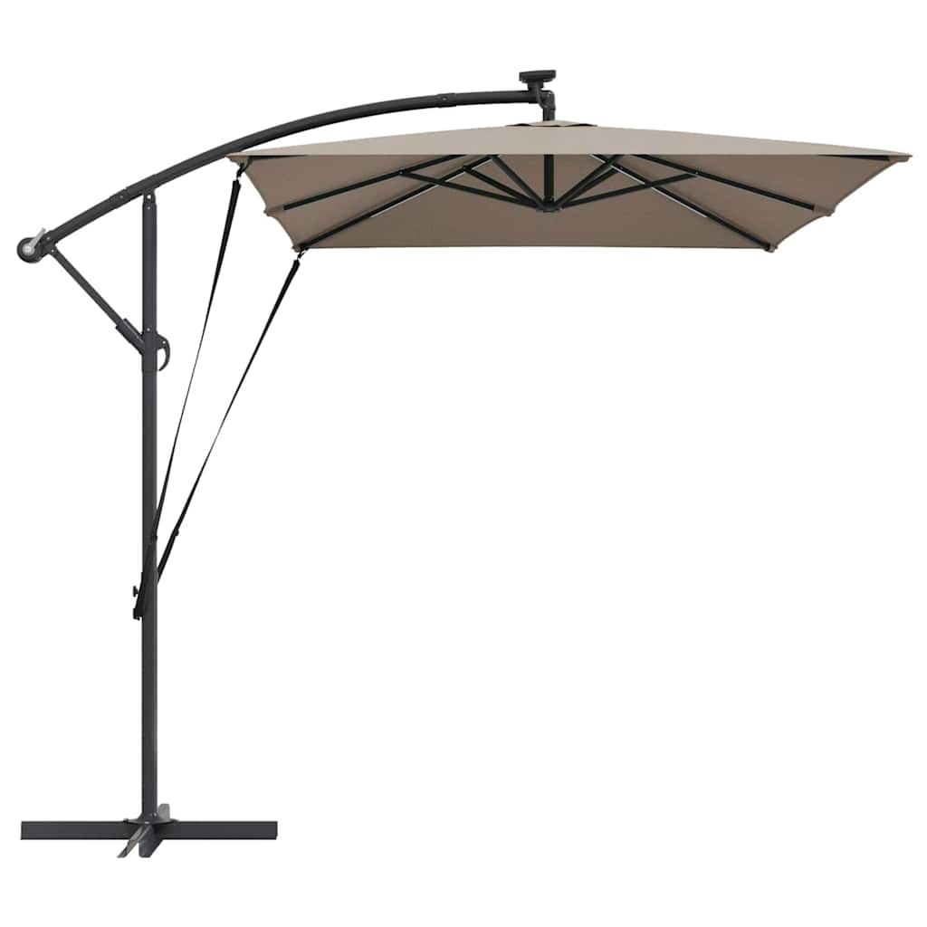 vidaXL Ομπρέλα Cantilever Banana Taupe 294 x 200 x 254 εκ.