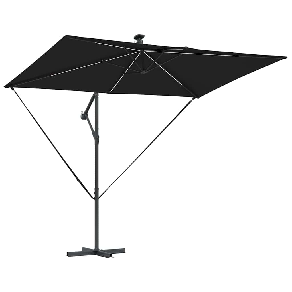 vidaXL Ομπρέλα Cantilever Banana Μαύρο 294 x 200 x 254 εκ.