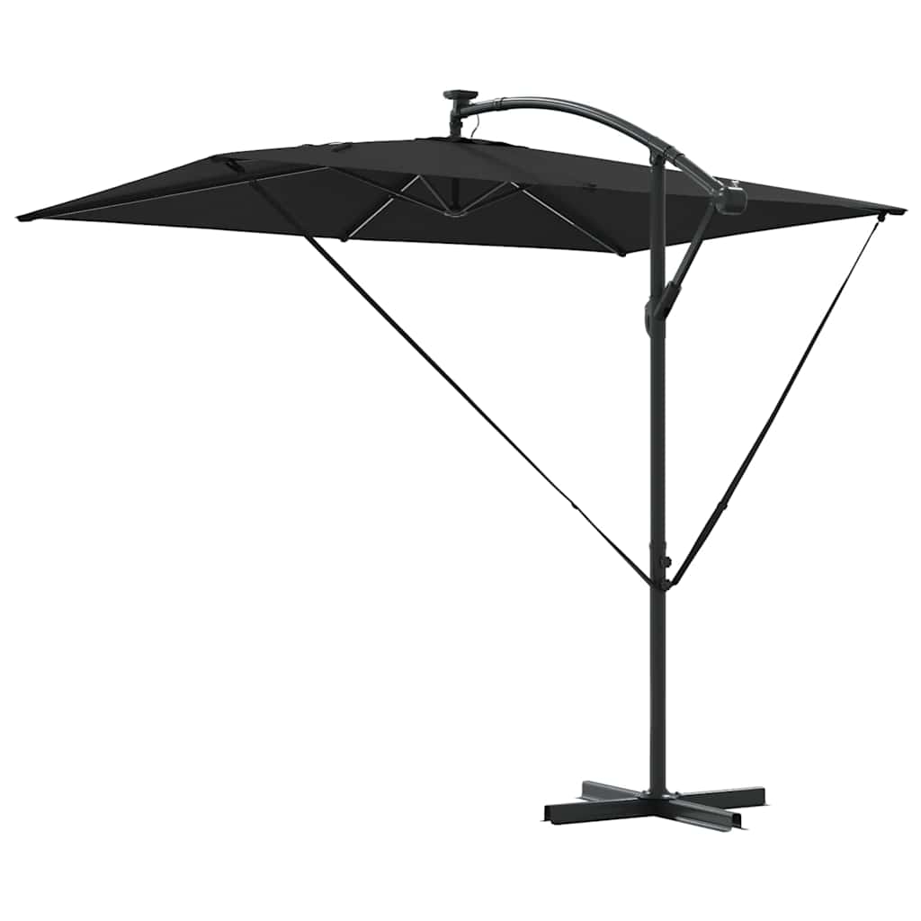 vidaXL Ομπρέλα Cantilever Banana Μαύρο 294 x 200 x 254 εκ.