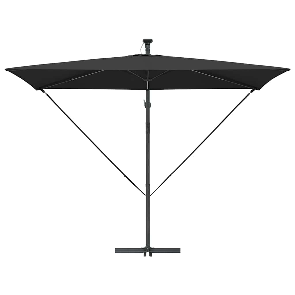 vidaXL Ομπρέλα Cantilever Banana Μαύρο 294 x 200 x 254 εκ.