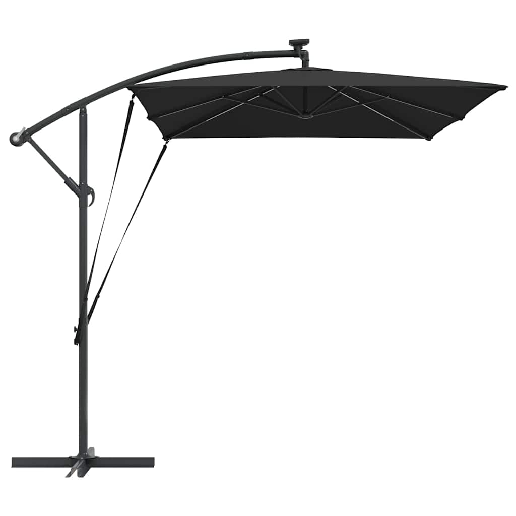 vidaXL Ομπρέλα Cantilever Banana Μαύρο 294 x 200 x 254 εκ.