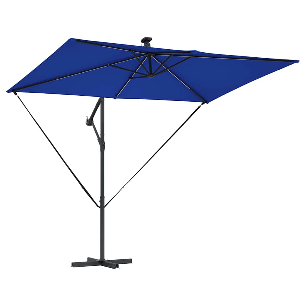 vidaXL Ομπρέλα Cantilever Banana με κλειδαριά Μπλε 294 x 200 x 254 εκ.