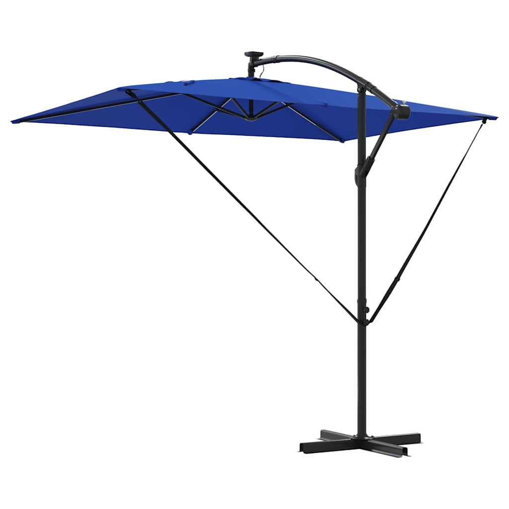 vidaXL Ομπρέλα Cantilever Banana με κλειδαριά Μπλε 294 x 200 x 254 εκ.