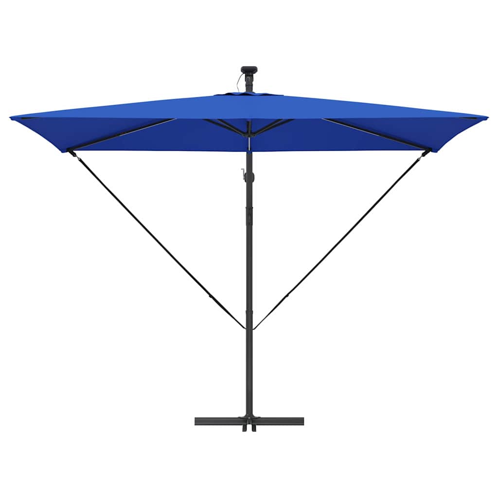 vidaXL Ομπρέλα Cantilever Banana με κλειδαριά Μπλε 294 x 200 x 254 εκ.