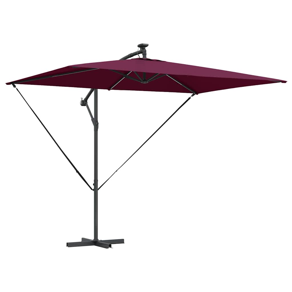 vidaXL Ομπρέλα Cantilever Banana Μπορντό 294 x 200 x 254 εκ.