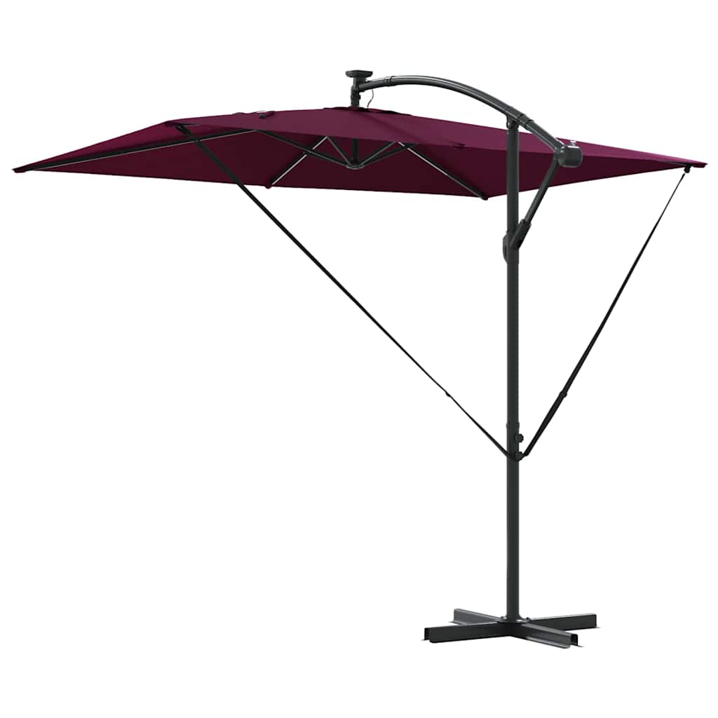vidaXL Ομπρέλα Cantilever Banana Μπορντό 294 x 200 x 254 εκ.