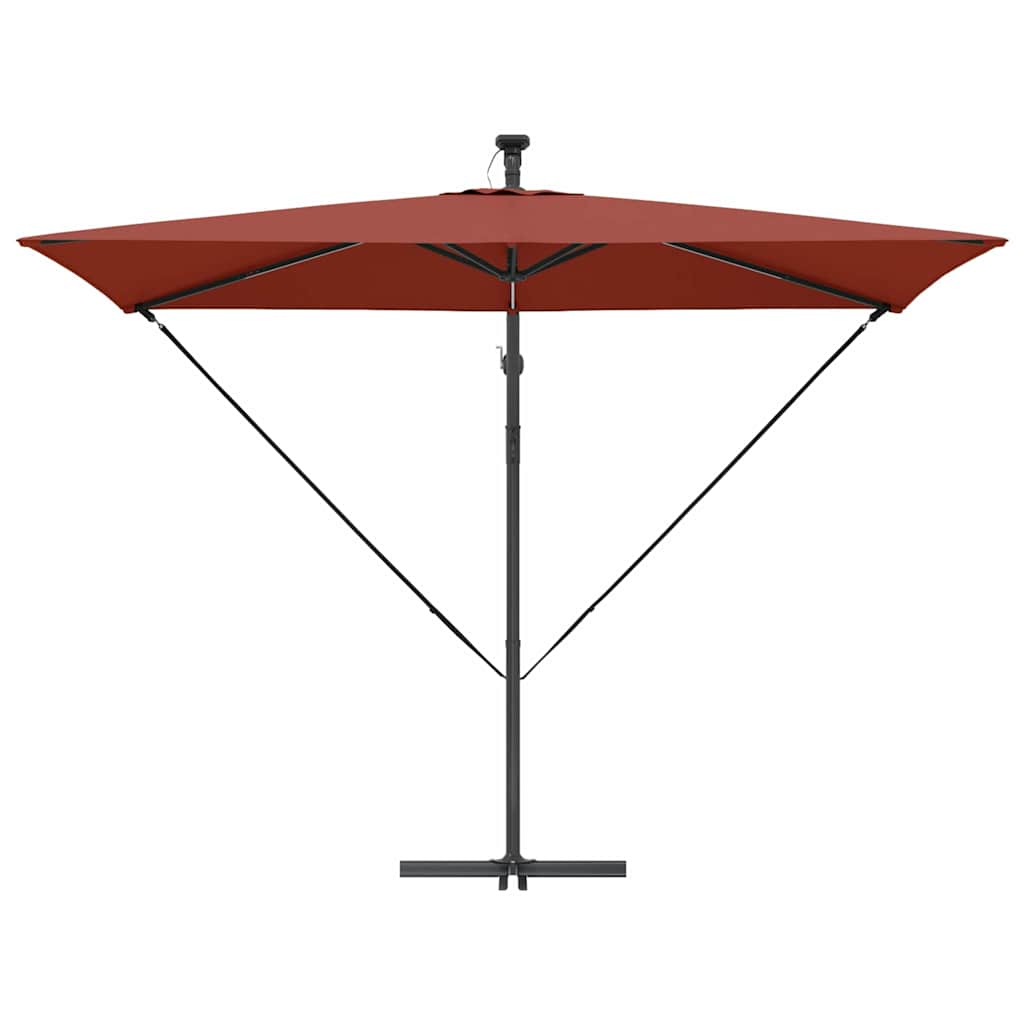 vidaXL Ομπρέλα Cantilever Banana Τερακότα 294 x 200 x 254 εκ.