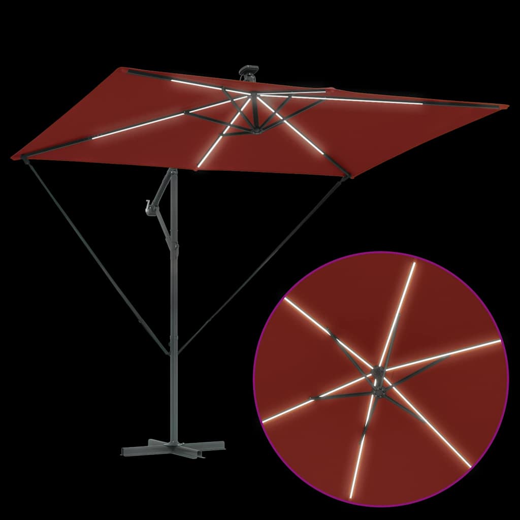 vidaXL Ομπρέλα Cantilever Banana Τερακότα 294 x 200 x 254 εκ.