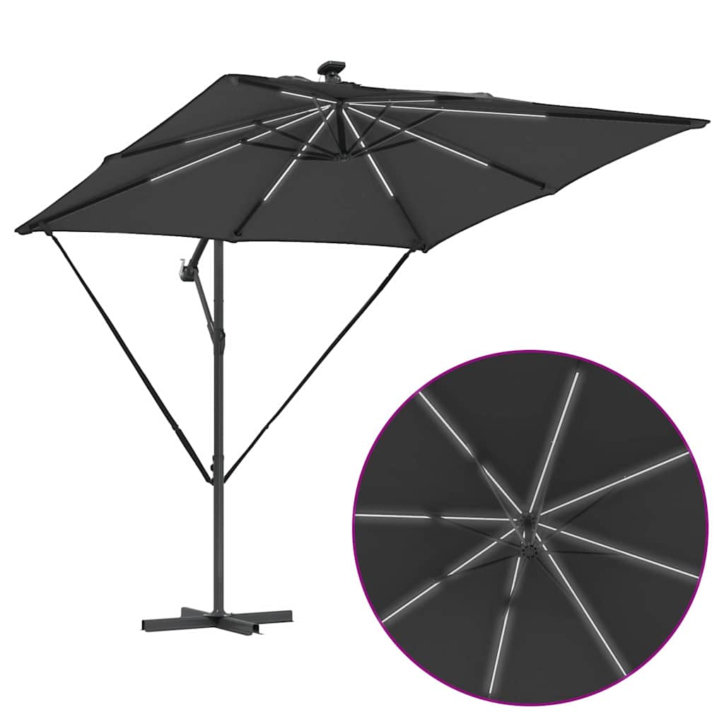 vidaXL Ομπρέλα Cantilever Banana Ανθρακί 249 x 249 x 250 εκ.
