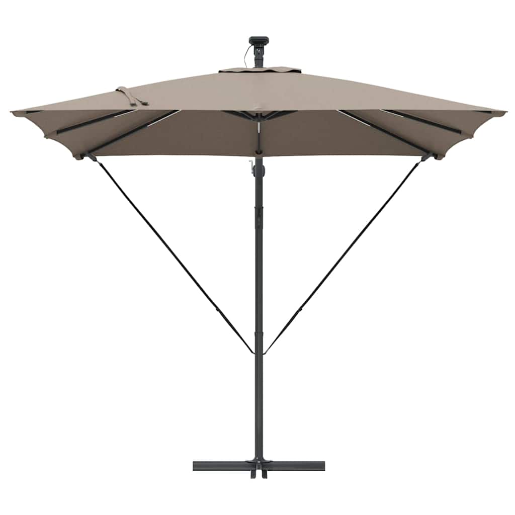 vidaXL Ομπρέλα Cantilever Banana Taupe 249 x 249 x 250 εκ.