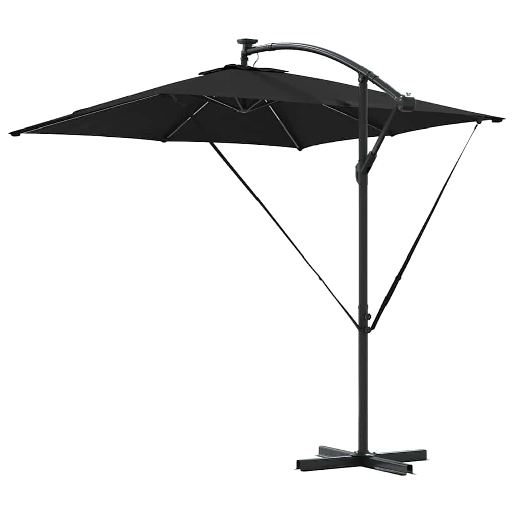 vidaXL Ομπρέλα Cantilever Banana Μαύρο 249 x 249 x 250 εκ.