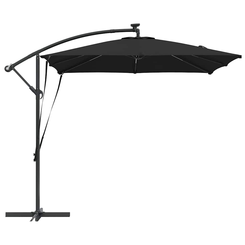 vidaXL Ομπρέλα Cantilever Banana Μαύρο 249 x 249 x 250 εκ.