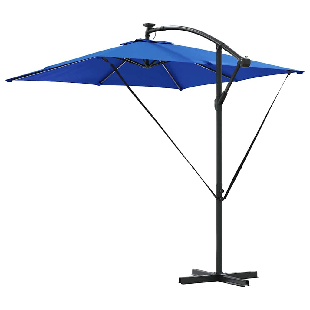 vidaXL Ομπρέλα Cantilever Banana με κλειδαριά Μπλε 249 x 249 x 250 εκ.