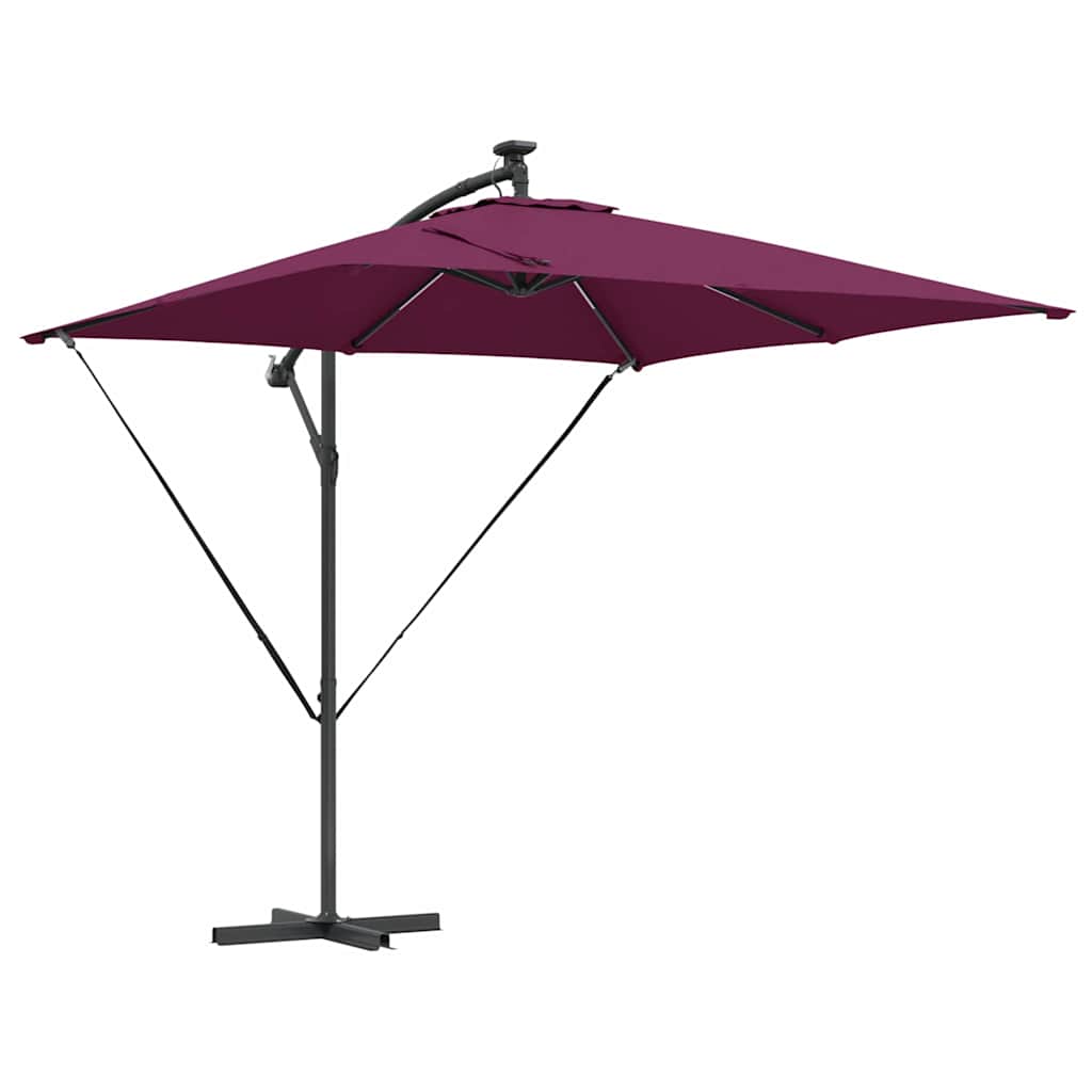 vidaXL Ομπρέλα Cantilever Banana Μπορντό 249 x 249 x 250 εκ.