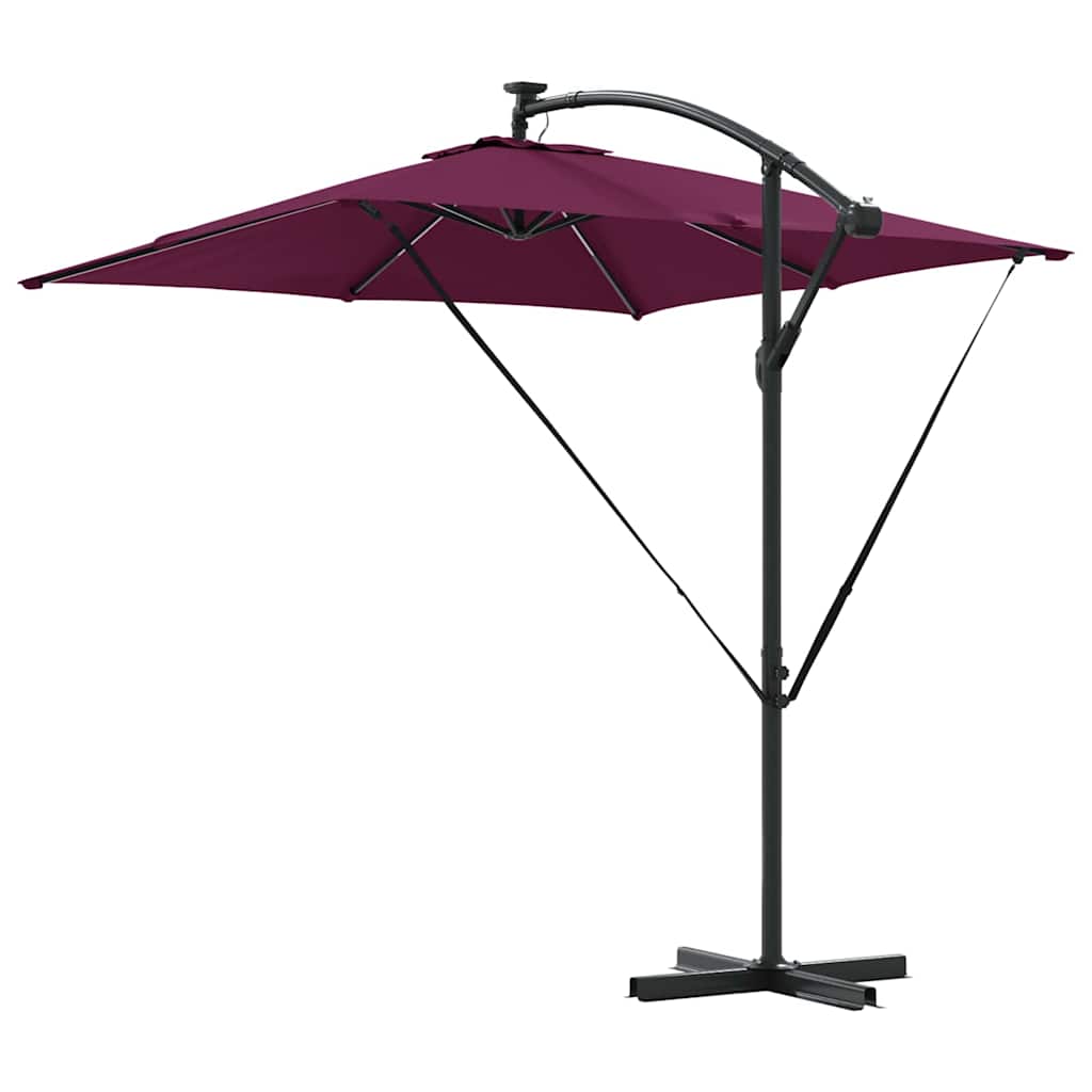 vidaXL Ομπρέλα Cantilever Banana Μπορντό 249 x 249 x 250 εκ.
