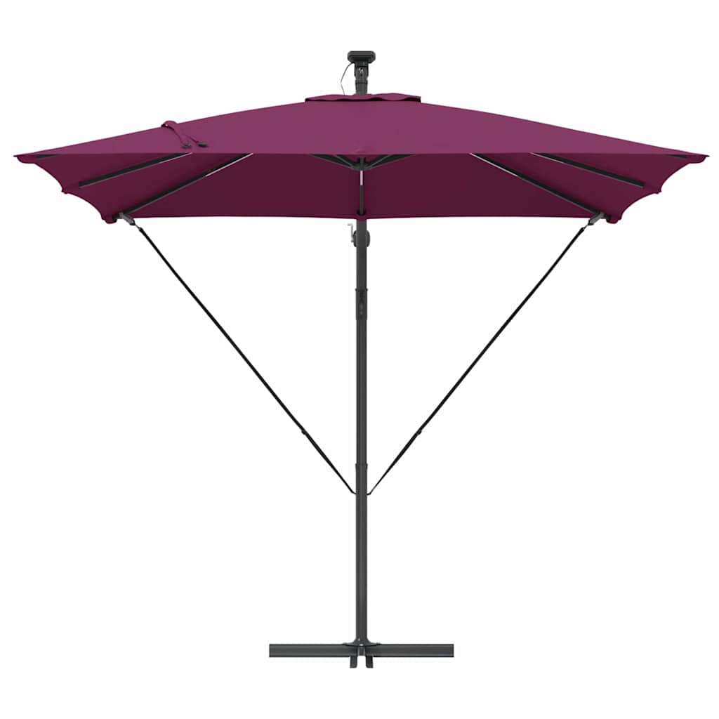 vidaXL Ομπρέλα Cantilever Banana Μπορντό 249 x 249 x 250 εκ.