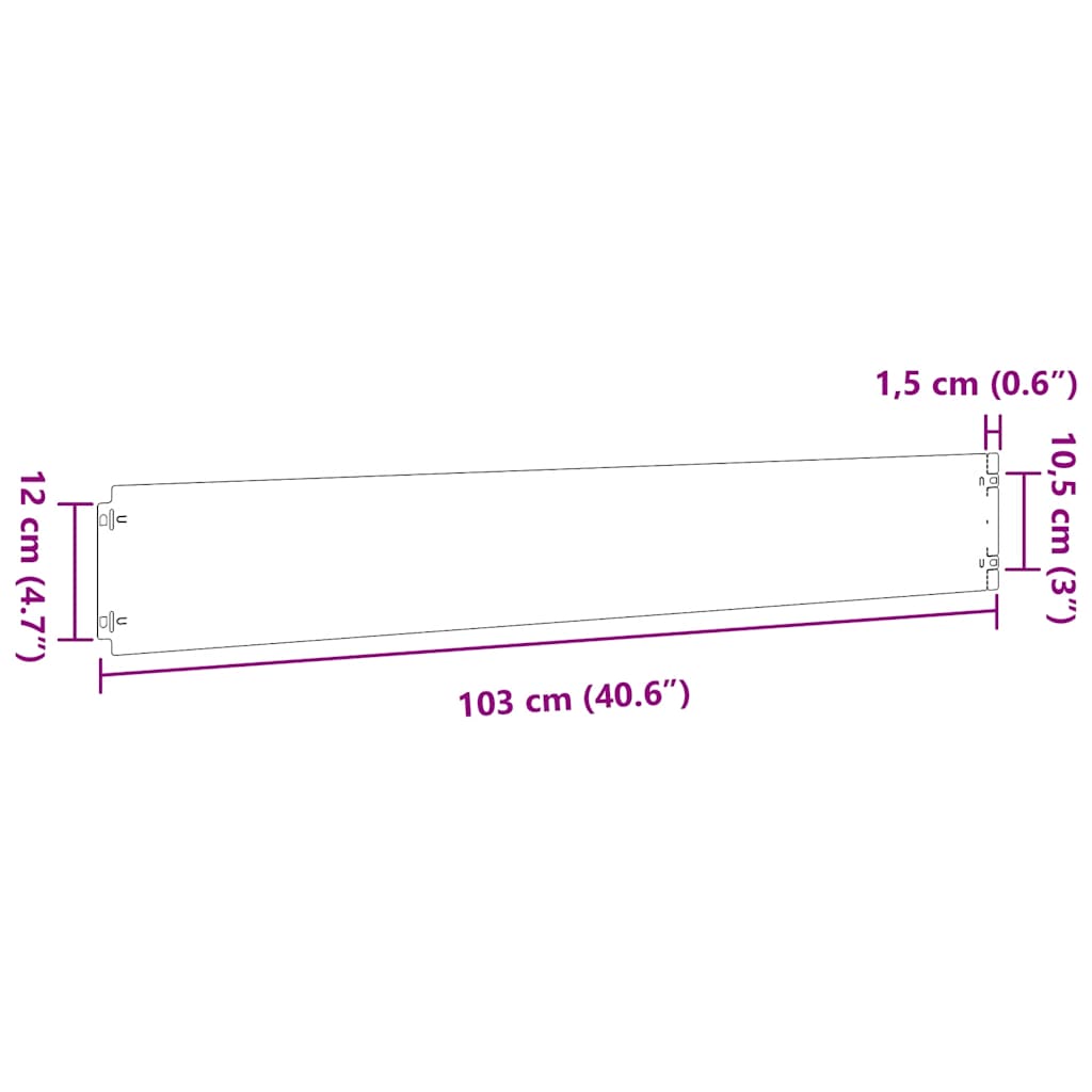 vidaXL Περιφράξεις γκαζόν 30 τεμάχια 15x103 cm από ανοξείδωτο ατσάλι