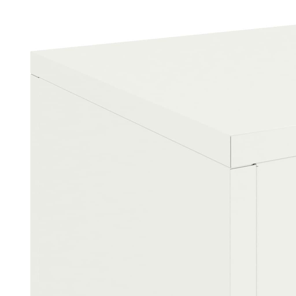 vidaXL Στήριξη φυτών 2 pcs Λευκό 24 x 24 x 55 εκ. Ατσάλι