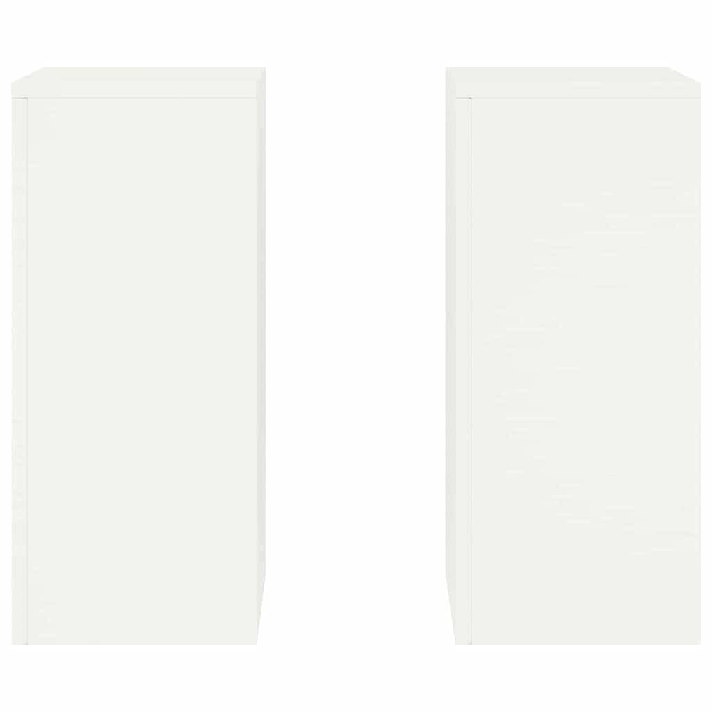 vidaXL Στήριξη φυτών 2 pcs Λευκό 24 x 24 x 55 εκ. Ατσάλι