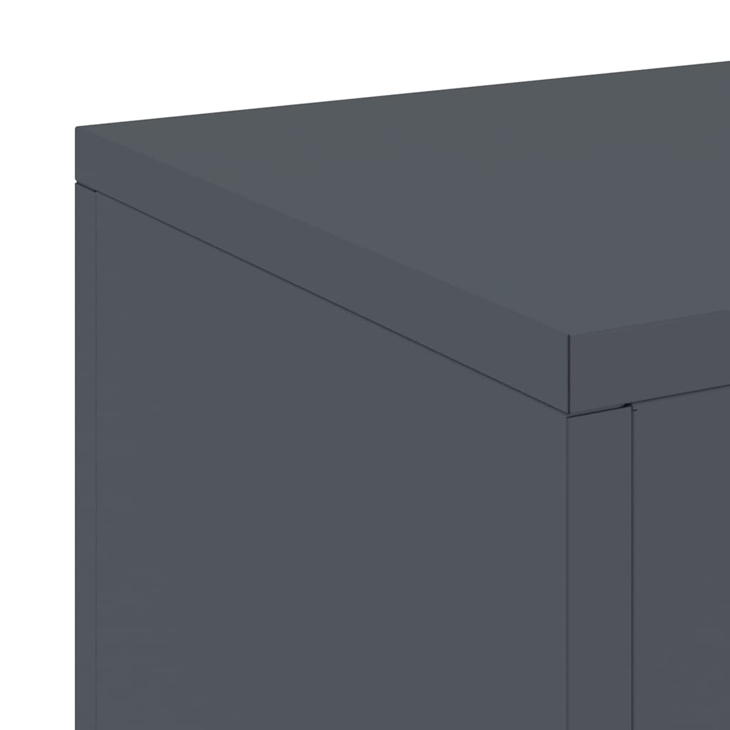 vidaXL Στήριξη φυτών 2 pcs Ανθρακί 24 x 24 x 75 εκ. Ατσάλι