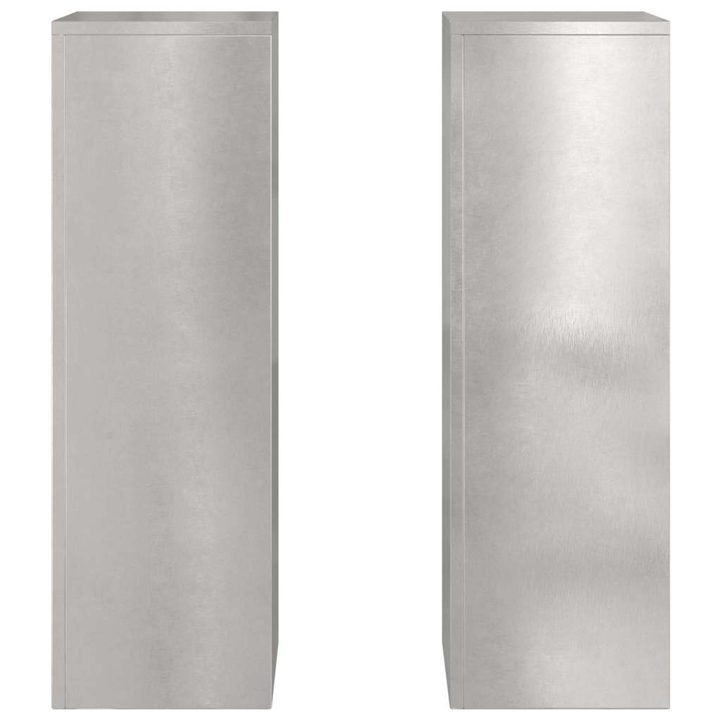 vidaXL Στήριξη φυτών 2 pcs Ασημί 24 x 24 x 75 εκ. Ανοξείδωτο ατσάλι