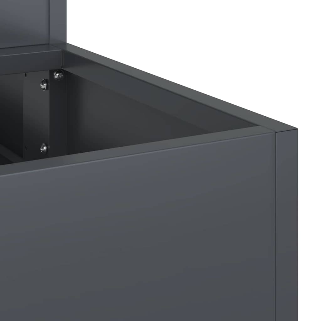 vidaXL Γλάστρα Κήπου Ανθρακί 90 x 90 x 35 εκ Ατσάλι