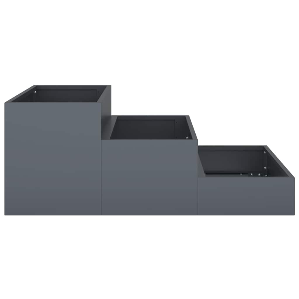 vidaXL Γλάστρα Κήπου Ανθρακί 90 x 90 x 35 εκ Ατσάλι