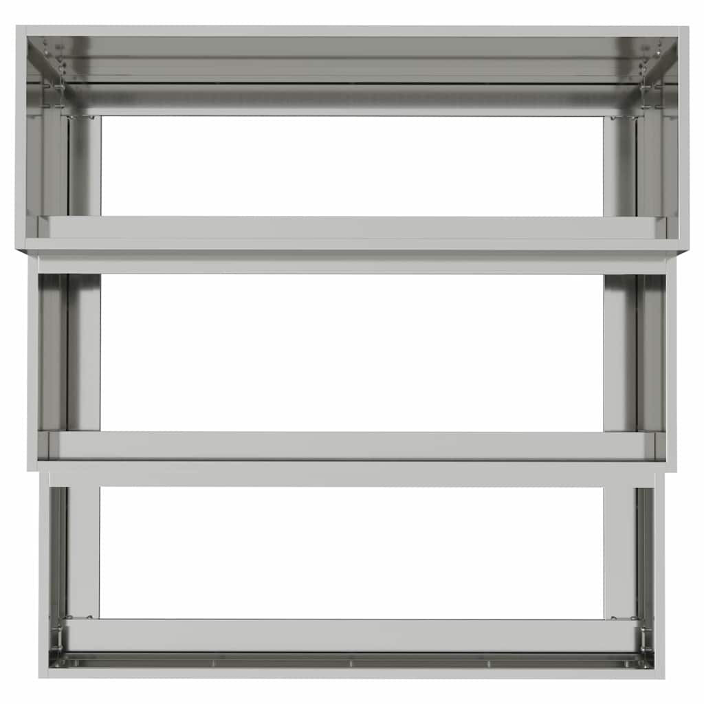 vidaXL Γλάστρα Κήπου Ασημί 90 x 90 x 35 εκ Γαλβανισμένος χάλυβας