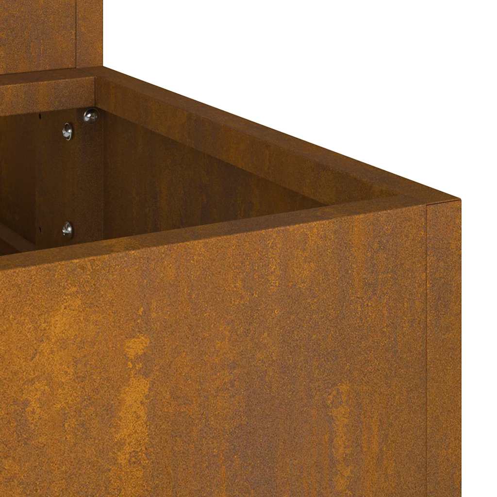 vidaXL Γλάστρα Κήπου Σκ rusty 90 x 90 x 35 εκ